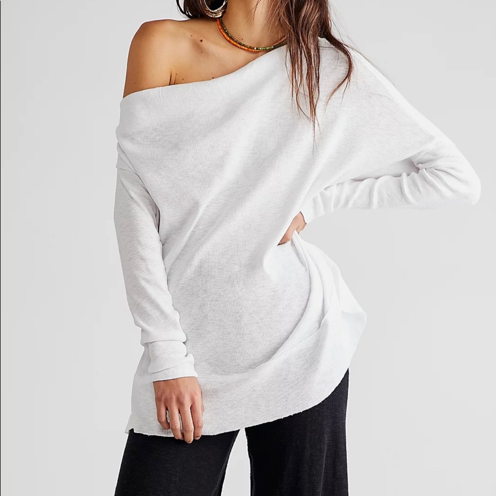 Free People one shoulder long sleeve